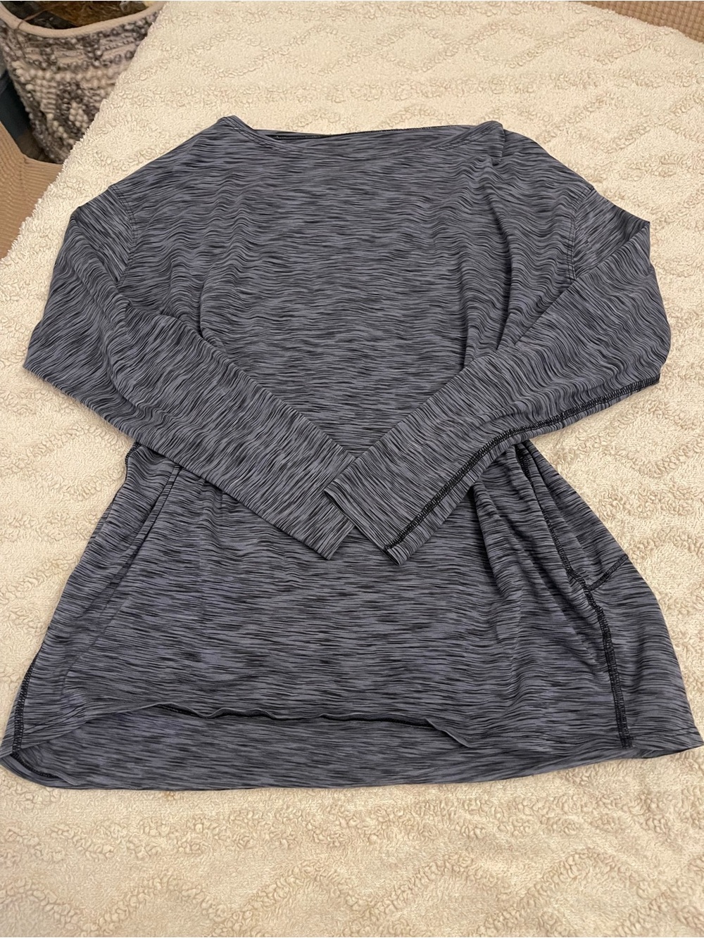 lululemon athletica Space-Dye Long Sleeve Top - Gray